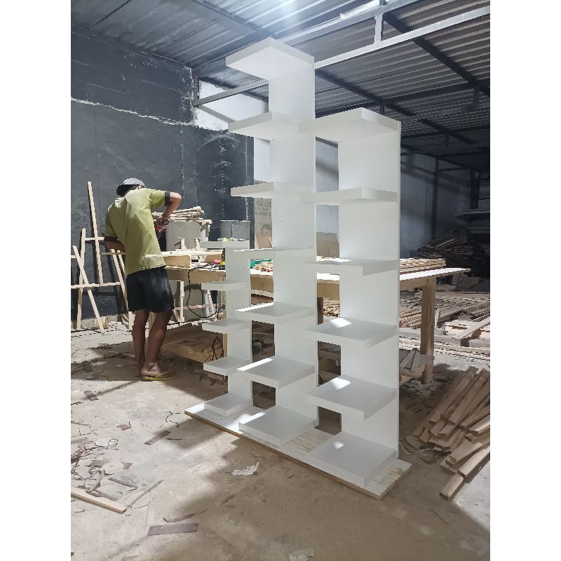 CUSTOM RAK DINDING SUSUN MULTIFUNGSI(RAK TAS/SEPATU/KOSMETI/DLL)