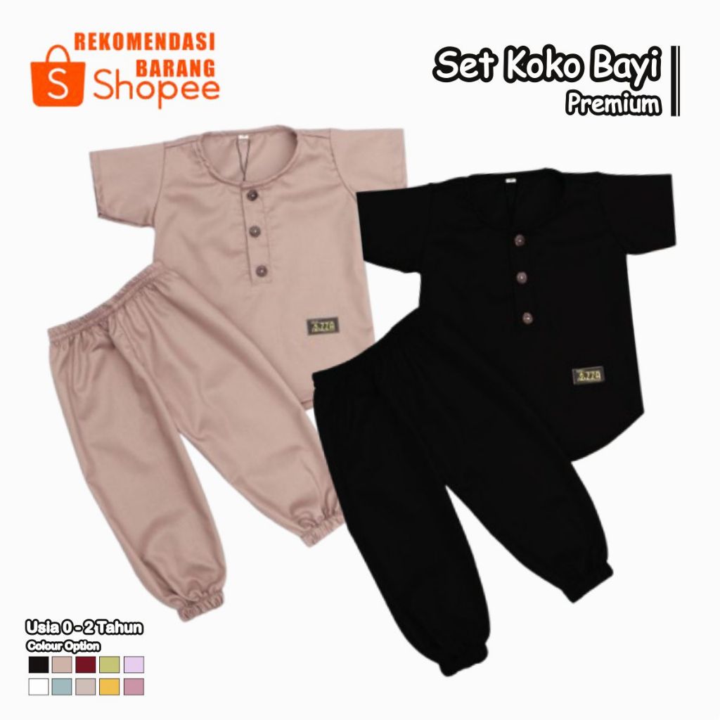 Baju Bayi / Setelan Koko Bayi / Kain Katun Madinah adem & Nyaman