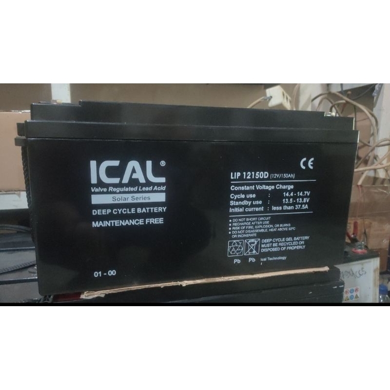BATTERY vrla merek ICAL 12v 150ah