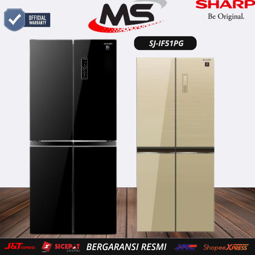 MS JK-IF51PG KULKAS 4 PINTU SHARP BESAR LOW WATT