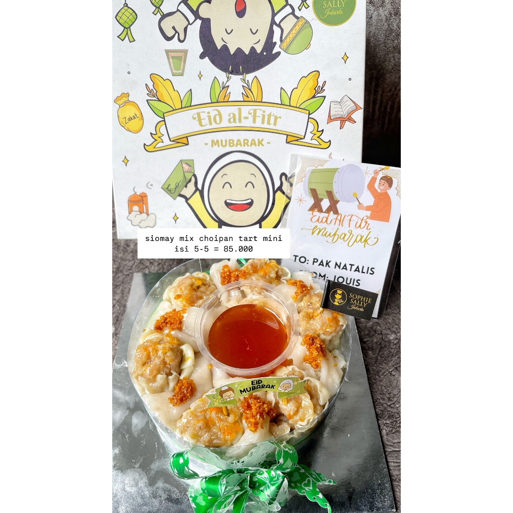 

Siomay mix Choipan MINI TART - Paket / Hampers Idul Fitri Lebaran Edition - READY Setiap Hari