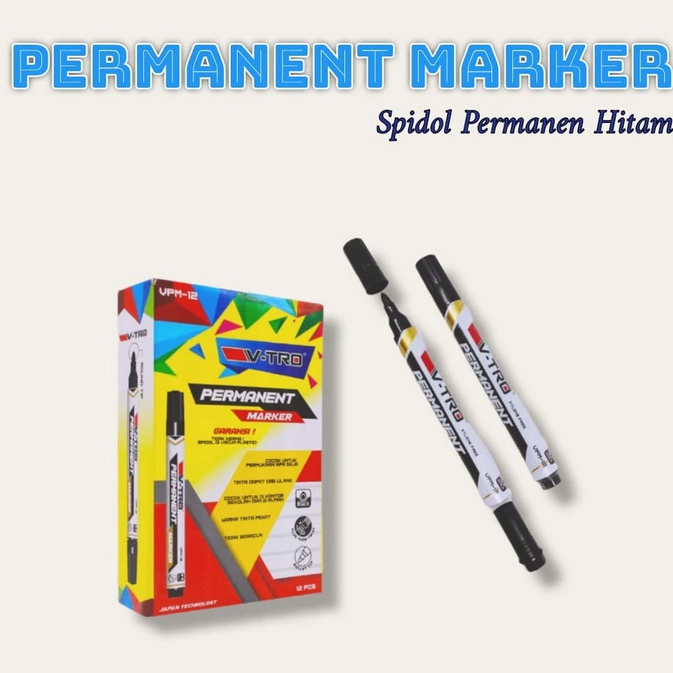 

Spidol MARKER Permanent & White Board Marker Hitam | GF