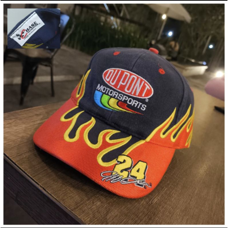 Topi Nascar Flame’s Dupont Jeff Gordon 24 Cap Racing Second Original 913