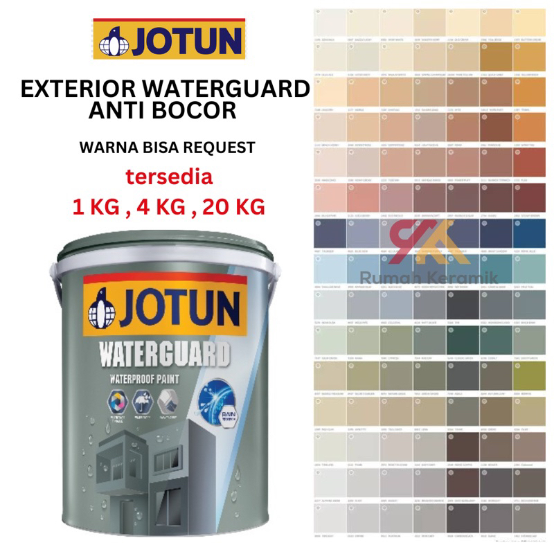 WATERGUARD Jotun Exterior ANTI BOCOR SEMI KILAP 1 KG & 4 KG | Cat Dinding Exterior SEMI KILAP / Cat 
