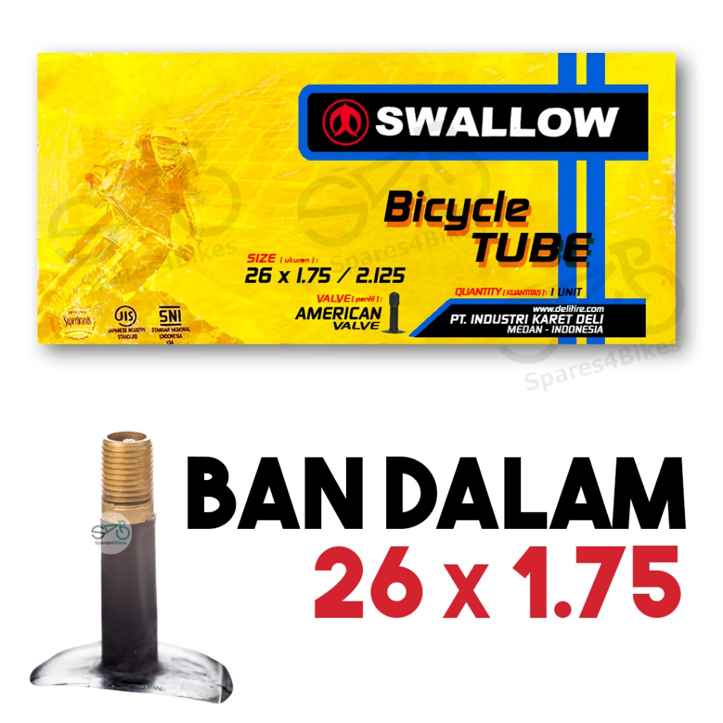 Ban Dalam Sepeda 26 x 1.75 / 1.95 Gunung MTB Federal SWALLOW