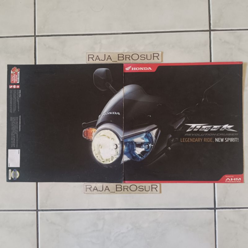Poster brosur katalog leaflet Honda Tiger 2000/Tiger Revolution Tirev/Tiger Picek Pece 2008