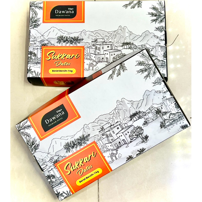 

Kurma Sukkari Al Qossim Sukari Date Dawana premium package 1kg