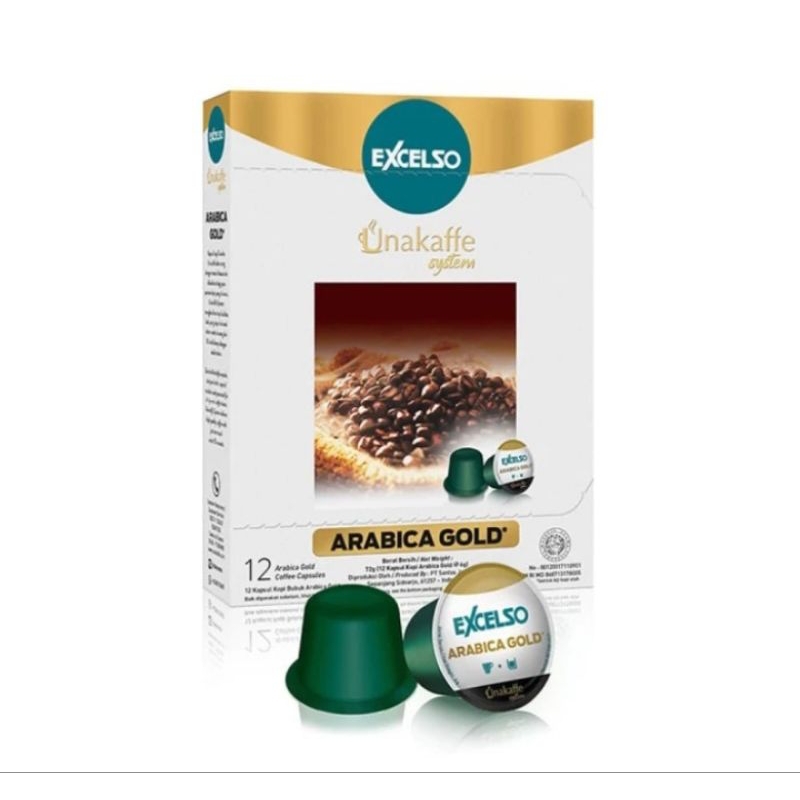 

Excelso Unakaffe Kopi kapsul Arabica Gold