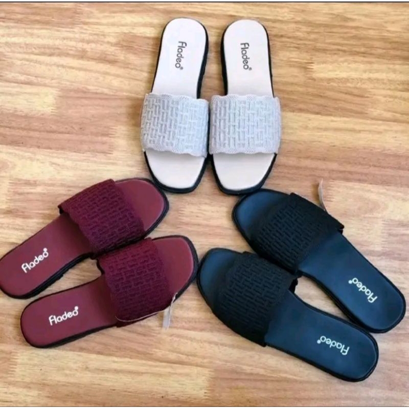 Sandal Selop Rajut Wanita - Sandal Rajut - Sandal Selop Fladeo - Sandal Rajut Fladeo Premium