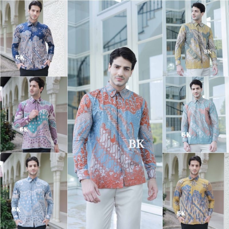 Kemeja Batik Soft Pria Batik Pastel Seragam Nikah Seragam Kerja Batik