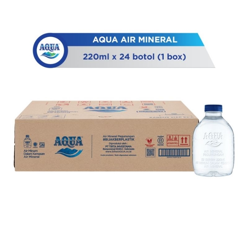 

AQUA Botol Imut Cube Air Mineral 220 ml (isi 24 botol)