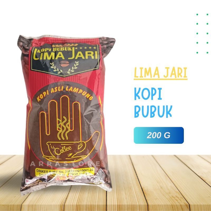 

Kopi bubuk LIMA JARI asli lampung