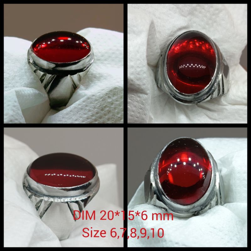Cincin batu red fanta obsidian