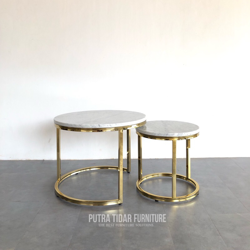 MEJA TAMU BULAT/MEJA TAMU MARMER/COFFEE TABLE STAINLESS/LUXURY COFFEE TABLE