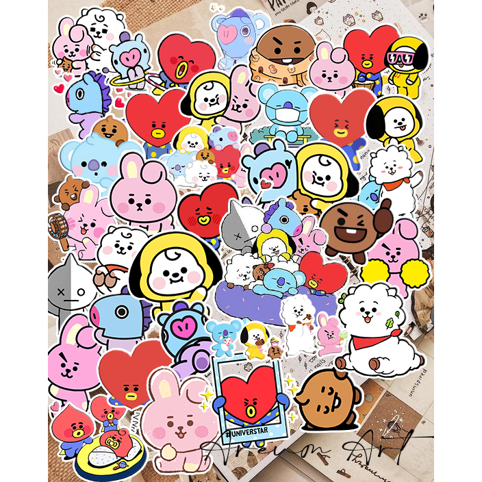

Stiker bt21/ boneka tiny bts anti air