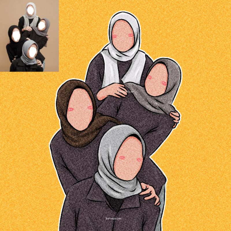 Ilustrasi Wajah Faceless Softfile (JPG,PNG)