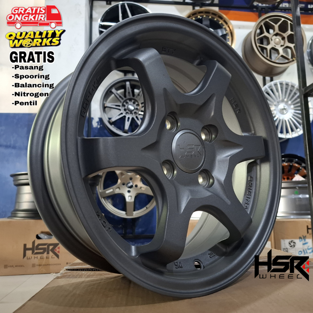 Velg Mobil Wuling Airev Ring 14 Velg Racing Modifikasi Hsr Wheel Sty