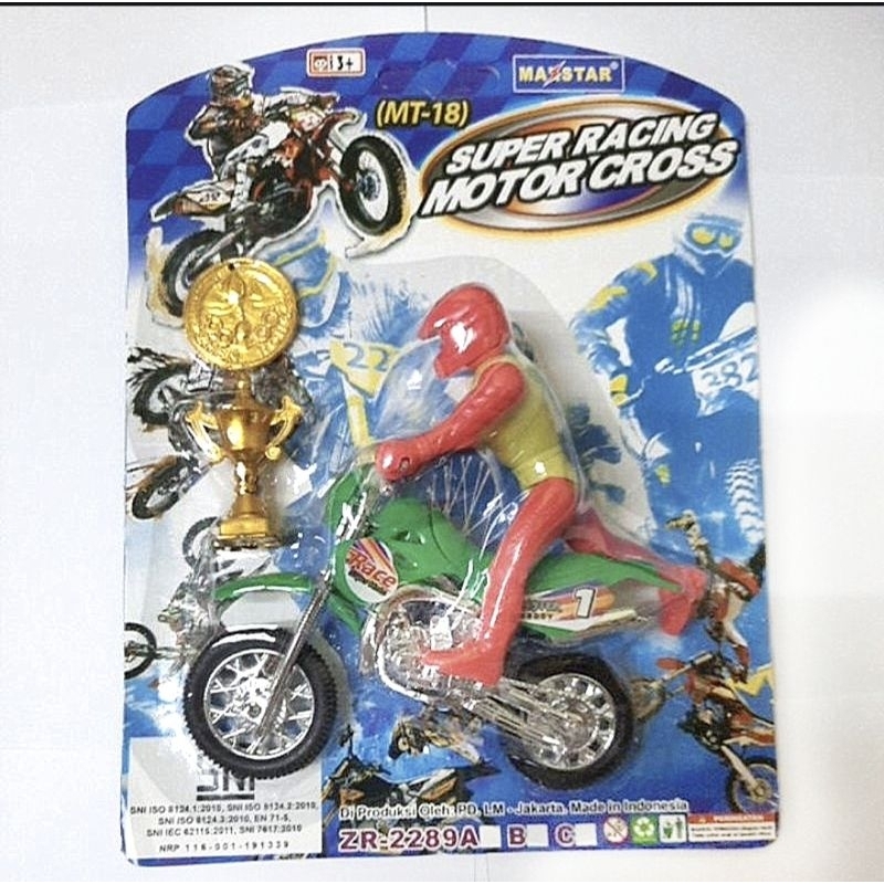 Mainan Anak Sepeda Motor Trail seri Super Racing Motor Cross Motocross Piala