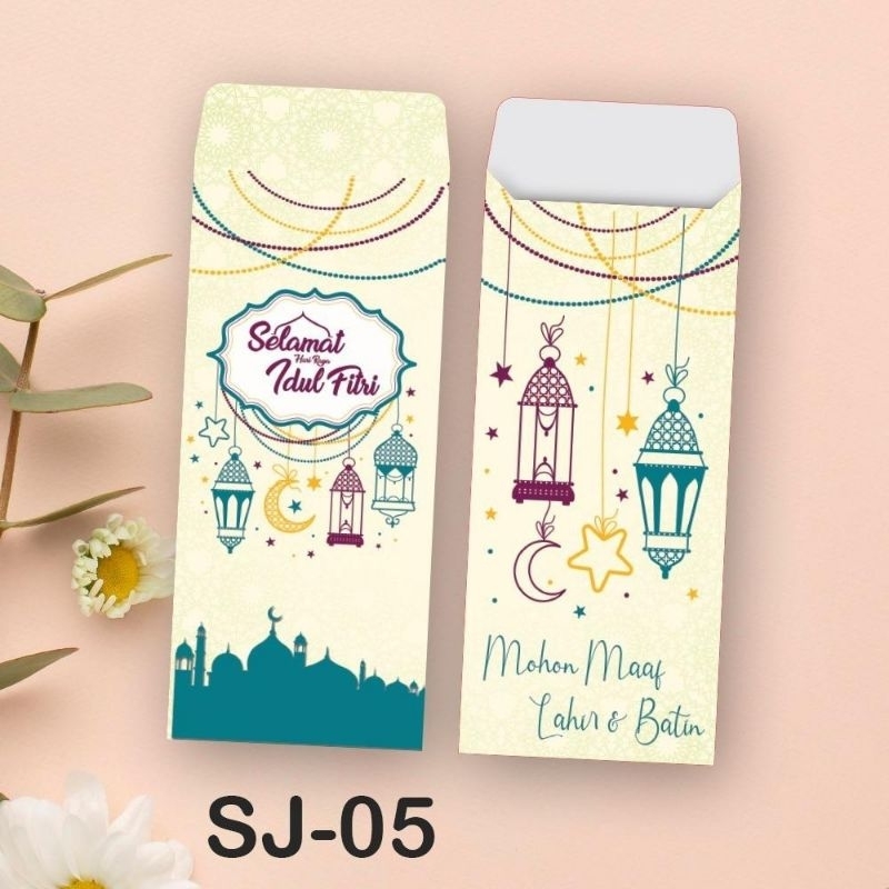 

Amplop lebaran panjang uang tidak dilipat gambar lucu isi 10