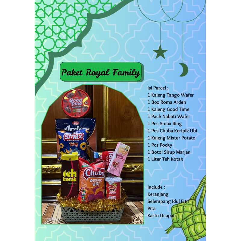 

PARCEL LEBARAN HAMPERS LEBARAN PAKET ROYAL FAMILY PARCEL LEBARAN IDUL FITRI PARCEL HEMAT PARCEL KELUARGA