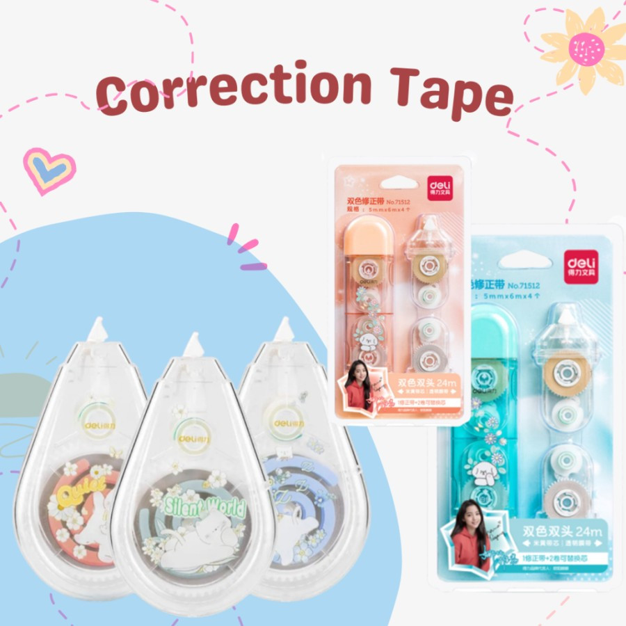 

Correction Tape Pita Koreksi Tipe Ex Kertas 2 in 1 Penghapus 12 Meter TipeEx Sekolah
