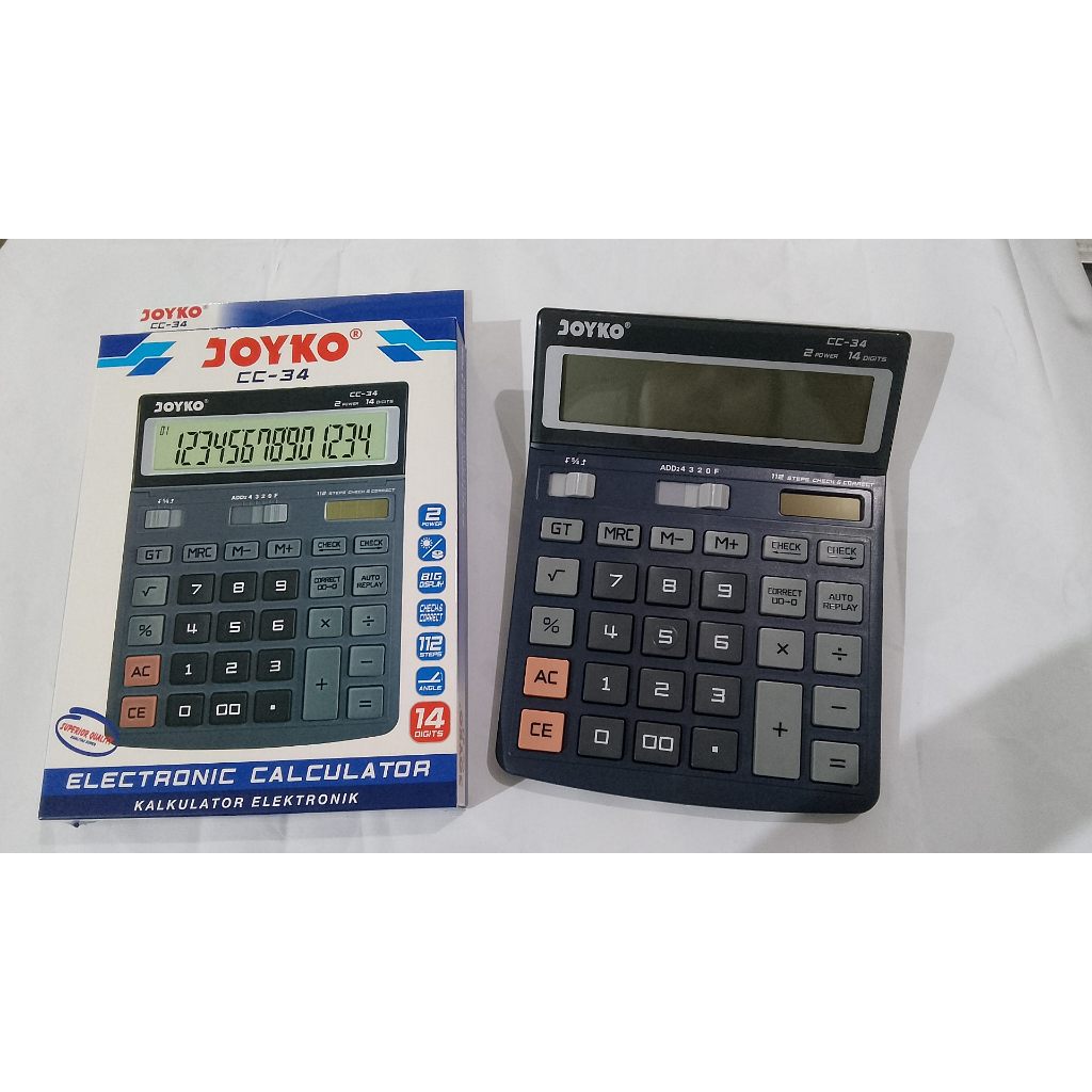 

Calculator / Kalkulator Joyko CC-34 14 Digits CHECK & CORRECT
