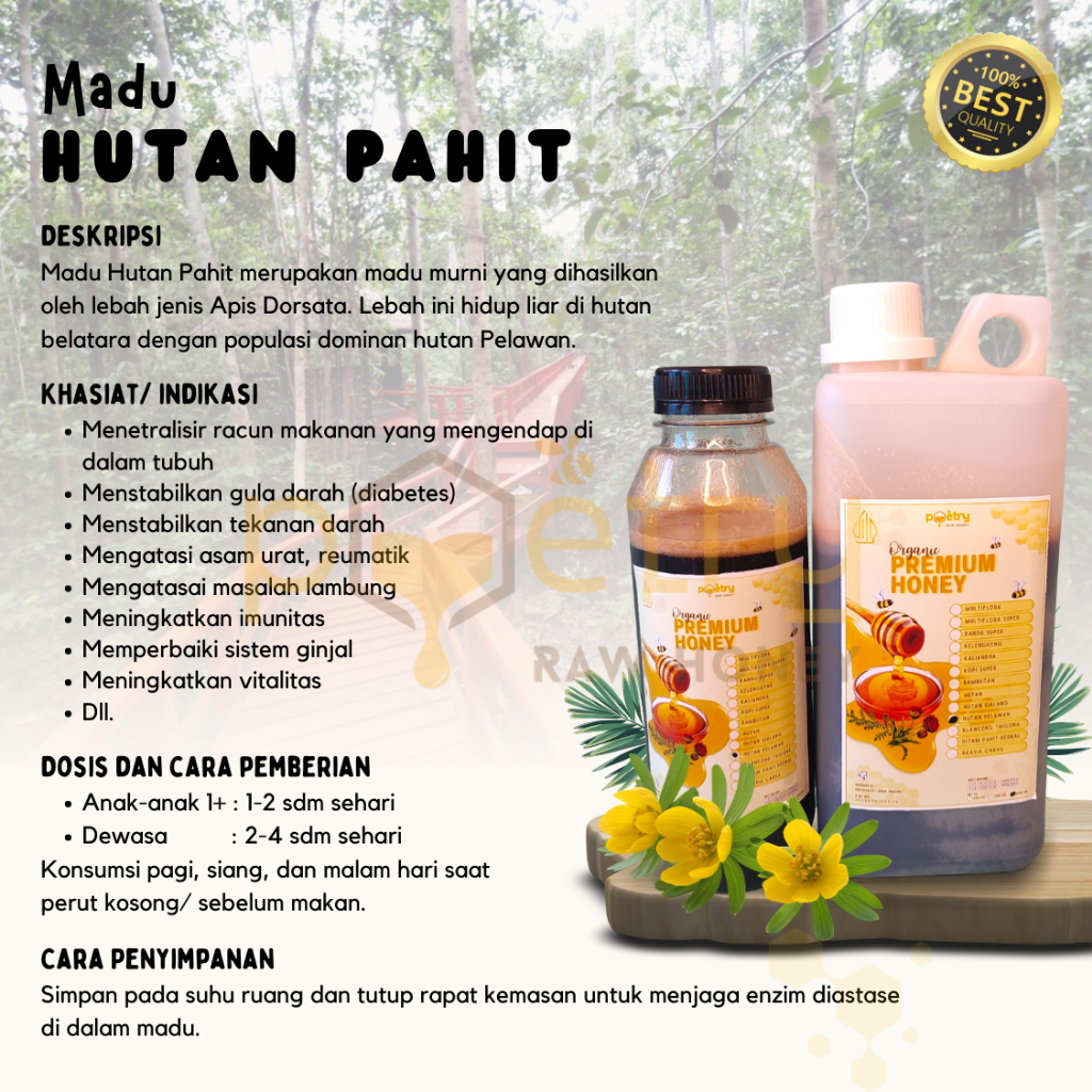 

Madu Mentah Hutan Pahit Pelawan 1 Kg