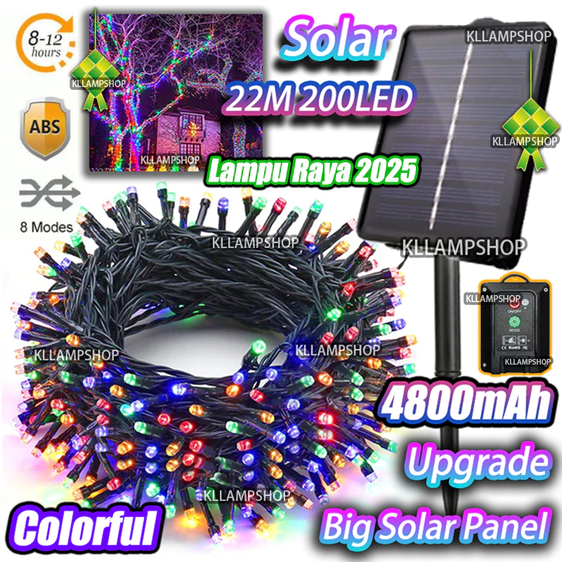 Lampu Ramadhan 22m Lampu Solar Lampu Hias Kamar 22Meter Lampu led strip / 10m Plug led light Hari ra