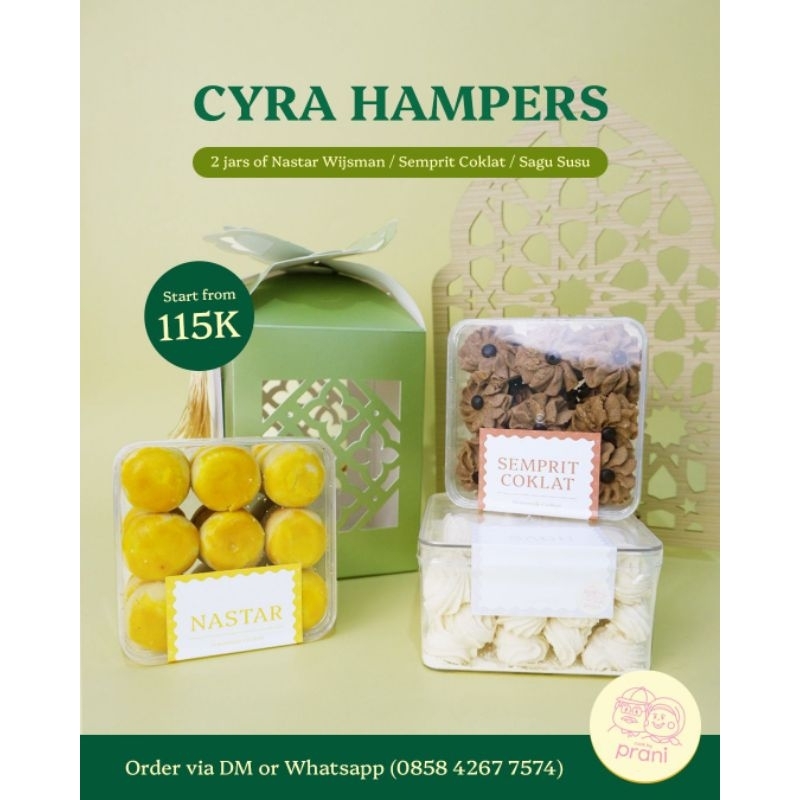 

CYRA HAMPERS, Ready Stock, Hampers Lebaran Murah, Hampes Lebaran Unik, Hampers Idul Fitri, Hampers Box, Hampers Kue Kering