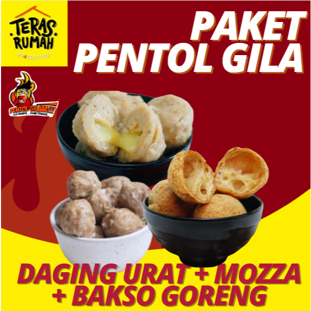 

PAKET PENTOL GILA : DAGING URAT 9 + KEJU MOZZA + BAKSO GORENG