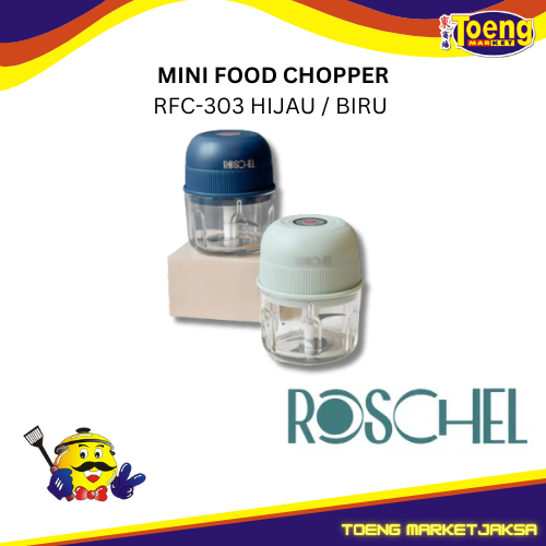 CHOPPER KACA PORTABLE USB / MINI FOOD CHOPPER RFC-303 HIJAU/BIRU ROSCHEL