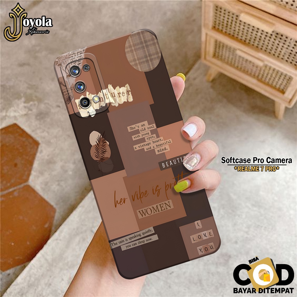 JOYOLA Case REALME 7 PRO - Fashion Case Aesthetic - Softcase REALME 7 PRO - Pro Camera - Casing REAL