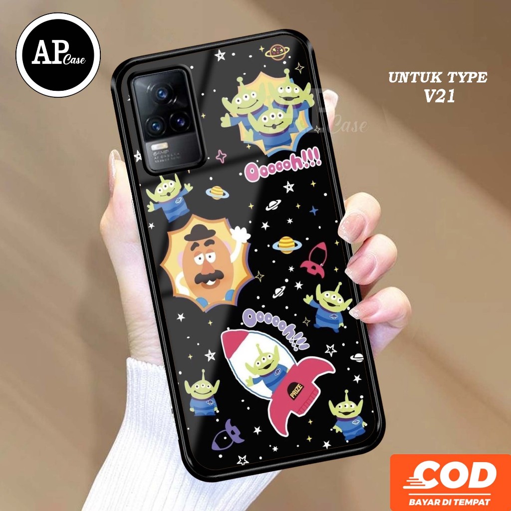 Case VIVO V21 (MOTIF ALIEN) Ap Case Terbaru softcase dan hardcase glossy - Custom Case - Casing - Ko