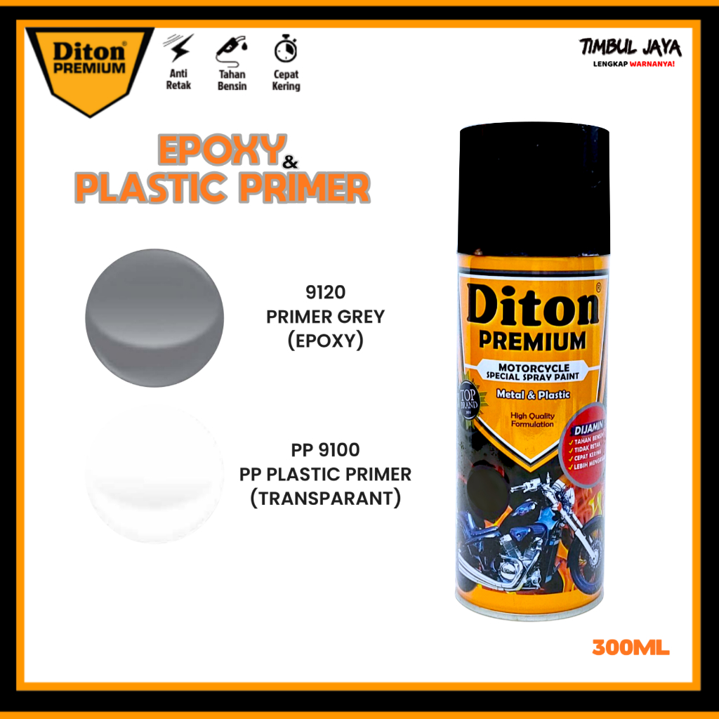 Diton Premium 9120 Primer Grey / Diton Plastik Primer / Diton Cat Dasar Epoxy Cat Dasar Plastik