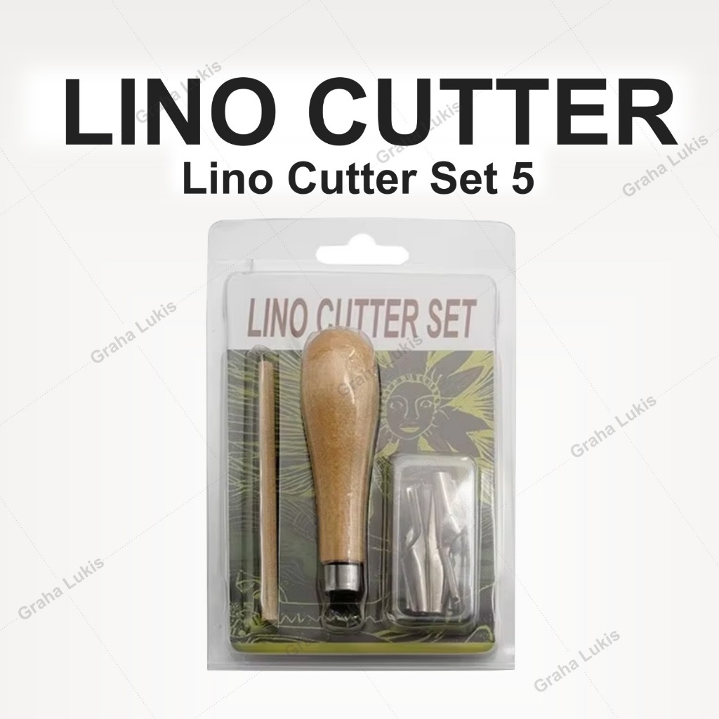 Lino Cutter Set 5 / Alat Ukir Pahat Set 5