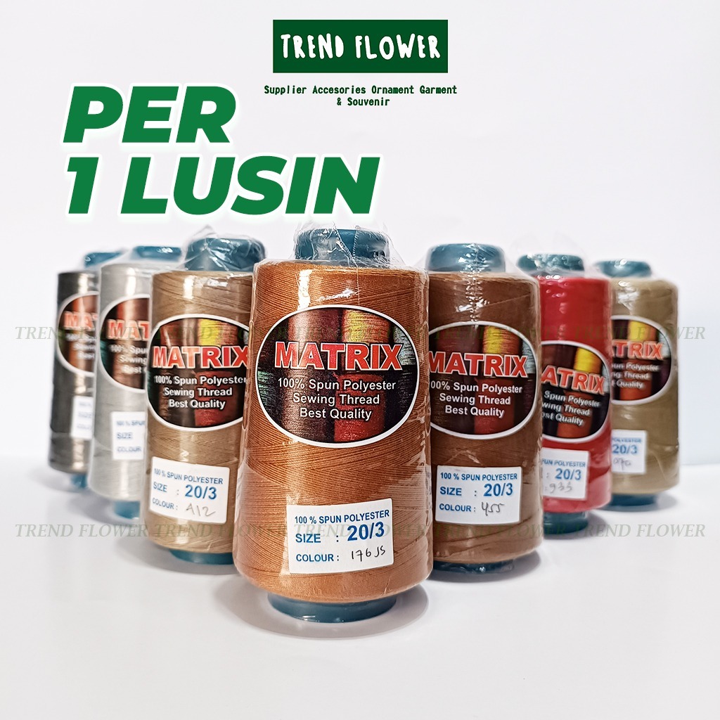 Benang jahit 20/3 [SETENGAH LUSIN ] benang jahit tas jeans lebih tebal dan lebih kuat