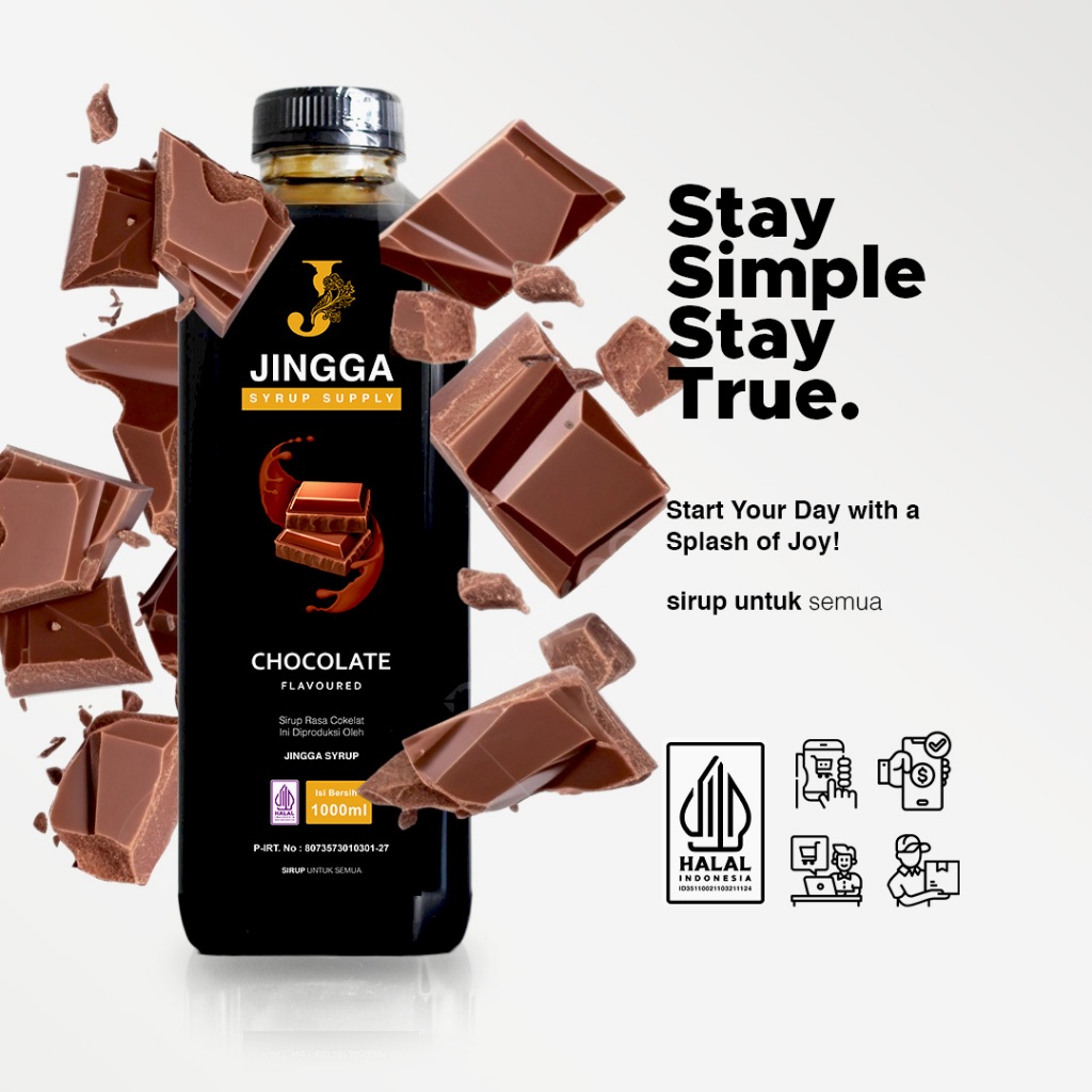 

JINGGA Chocolate Syrup1000ml - Sirup Coklat Untuk Campuran Minuman Kopi