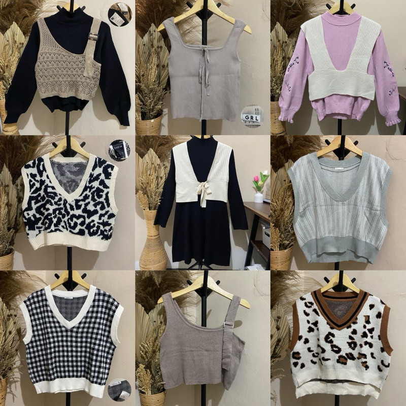 KNITWEAR INNER, VEST, LENGAN PENDEK & ONESET GEMOY