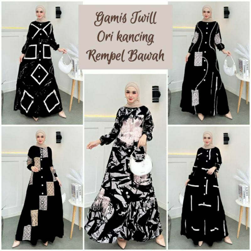 GAMIS TWILL ORI KANCING REMPEL BAWAH