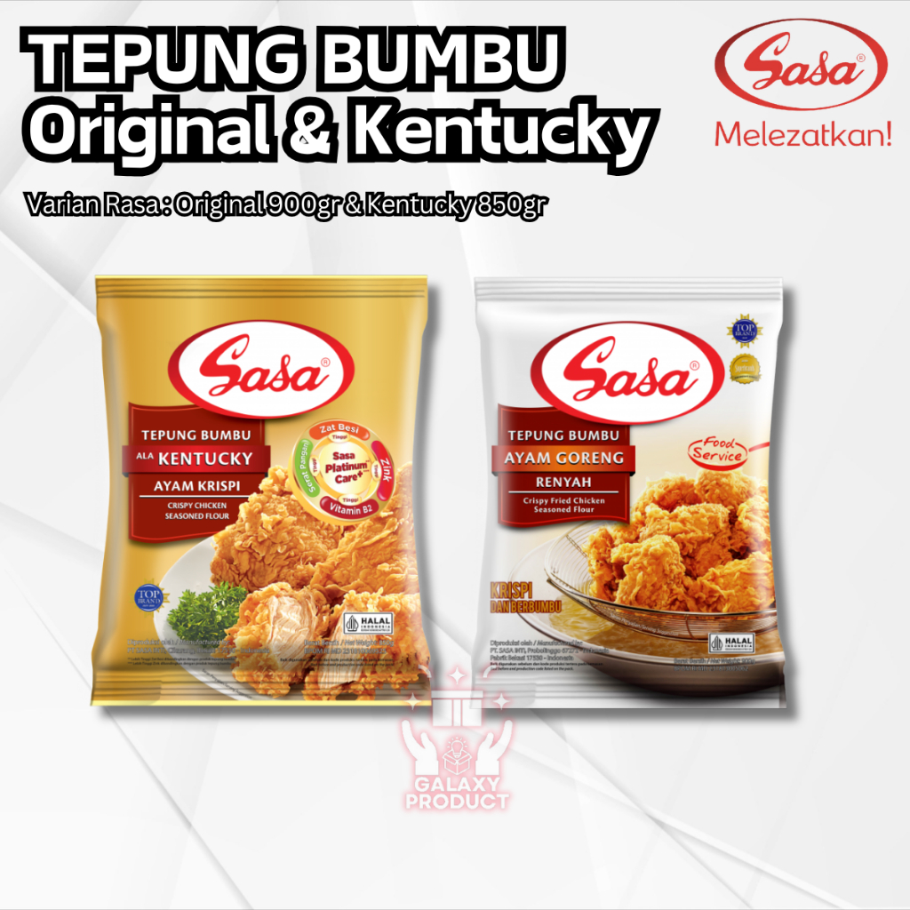 

SASA TEPUNG BUMBU SERBAGUNA Original 900gr & Kentucky 850gr