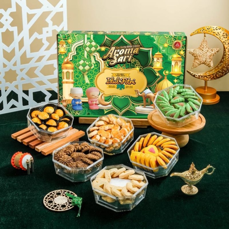 

Kue kering paket lebaran / hari raya idul fitri Aroma sari @ 6 toples