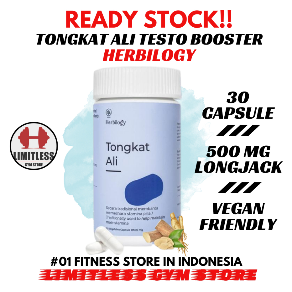 (PROMO) Tongkat Ali 500mg Kapsul Herbilogy BPOM