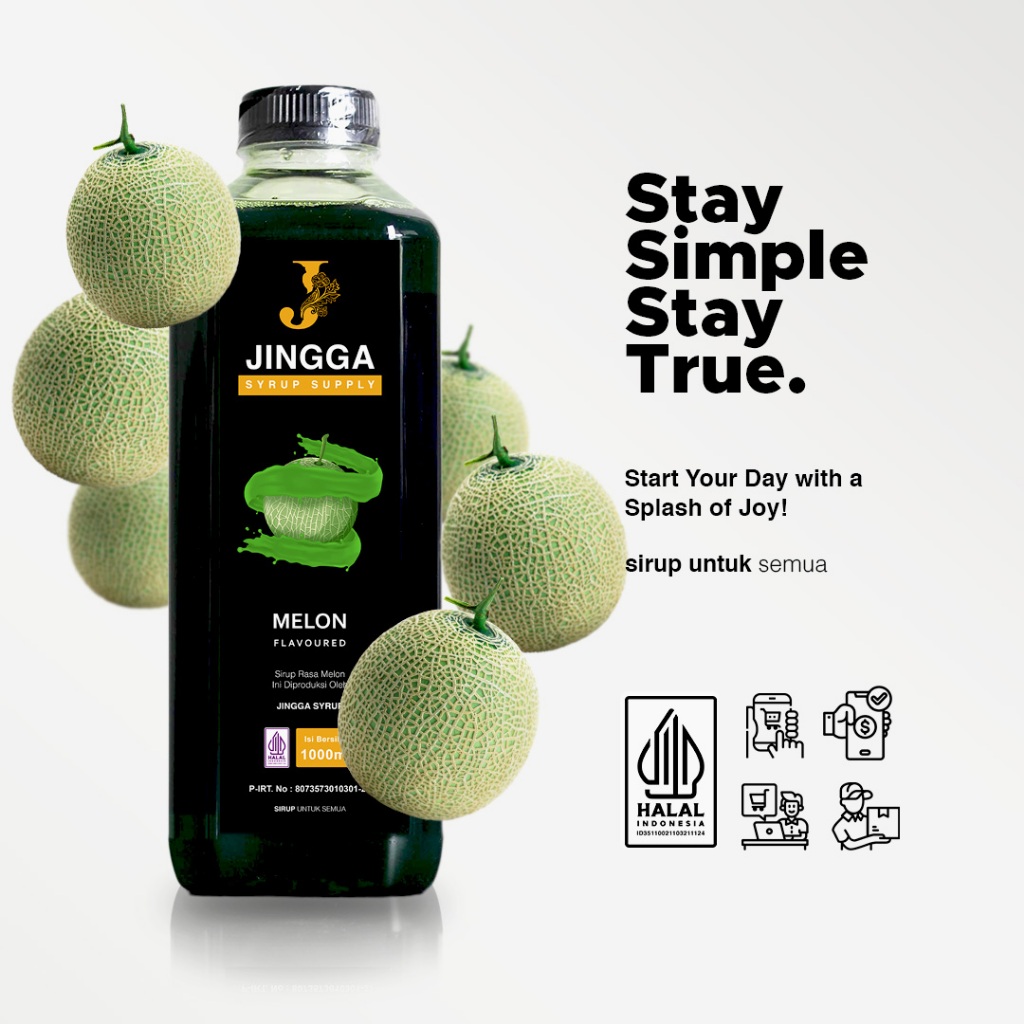 

JINGGA Melon Syrup 1000 ml - Sirup Melon Untuk Mocktail Cocktail Coffee Ice Tea