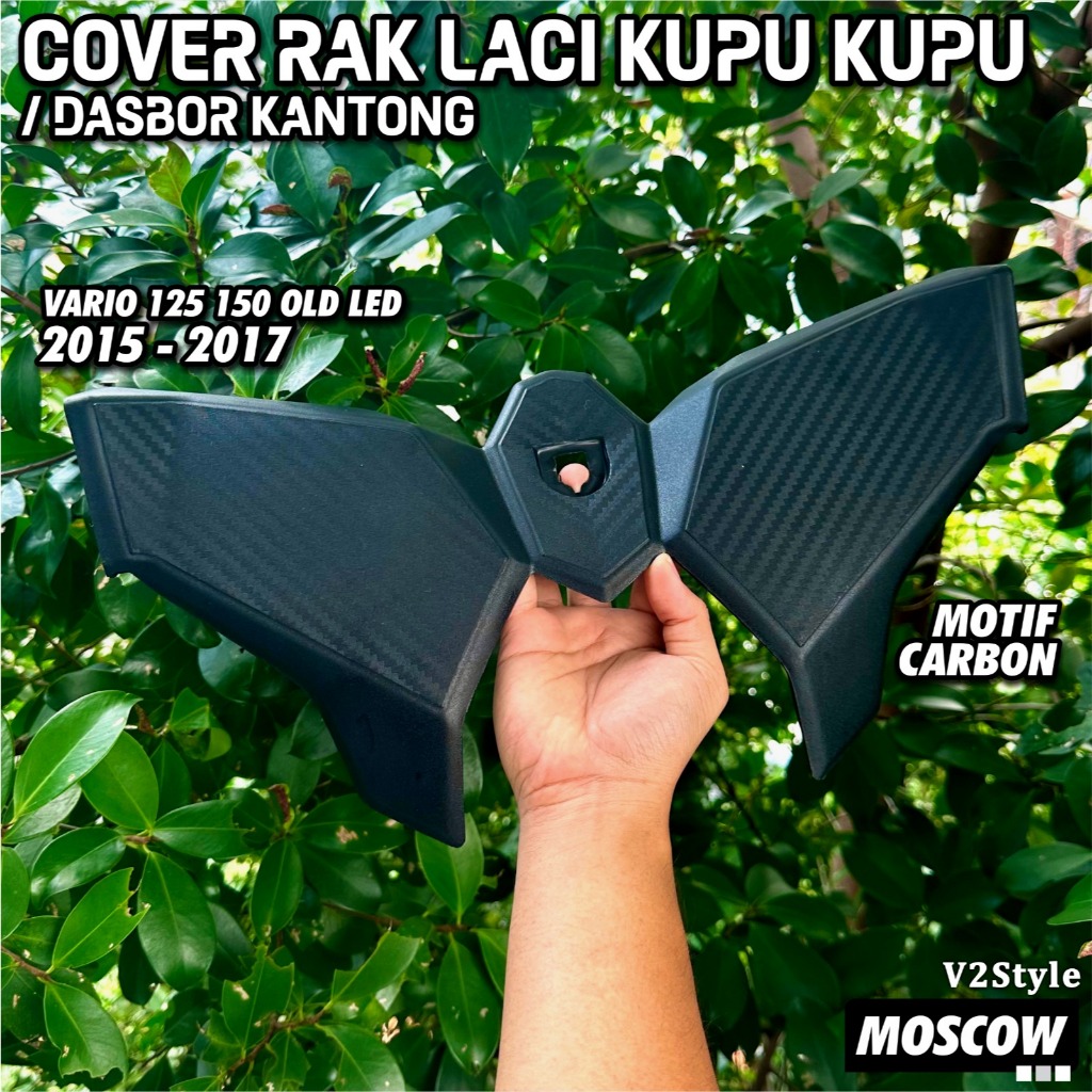 Rak rack laci kupu kupu kantong dasbor HONDA VARIO 125 150 LED 2015 - 2017 CARBON ABS TEBAL ORIGINAL