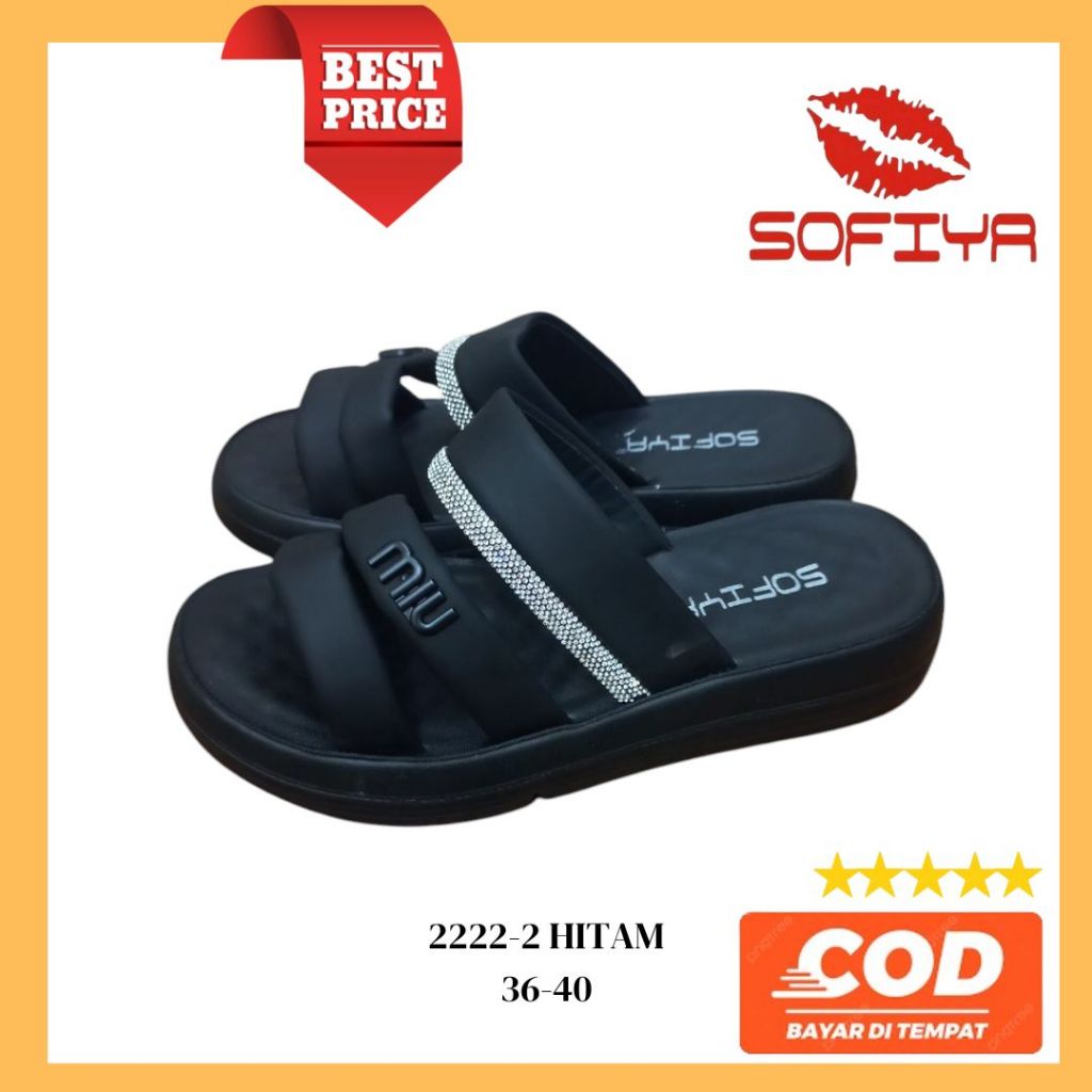 SOFIYA ORI SANDAL WEDGES WANITA IMPORT WEDGES 3CM WEDGES CASUAL CANTIK TERBARU