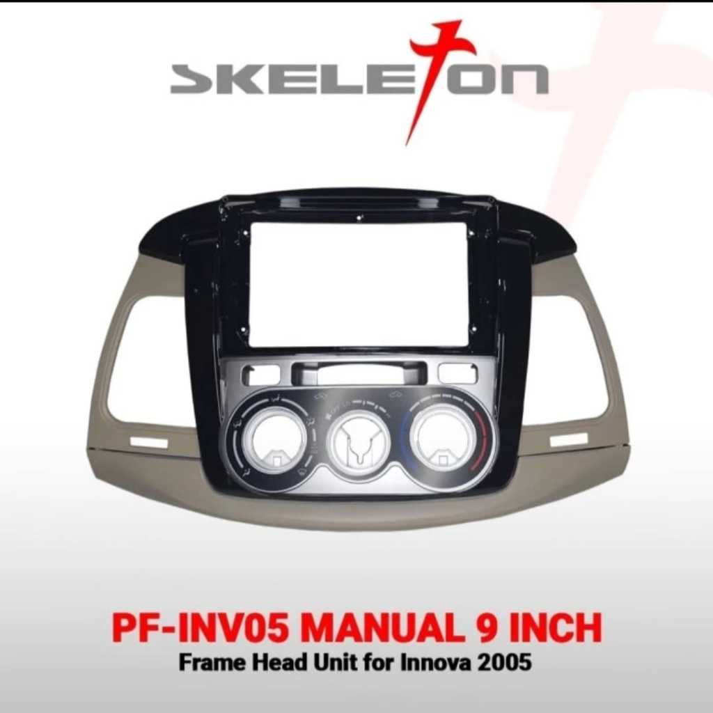 Frame Headunit 9 inch Innova 2005 - 2010  type G AC Manual atau  type V AC Digital