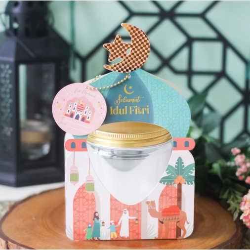 

10 Pcs Box 1 Toples Jar 600 ml Idul Fitri - Sabit + Free Gift Tag 12x 10