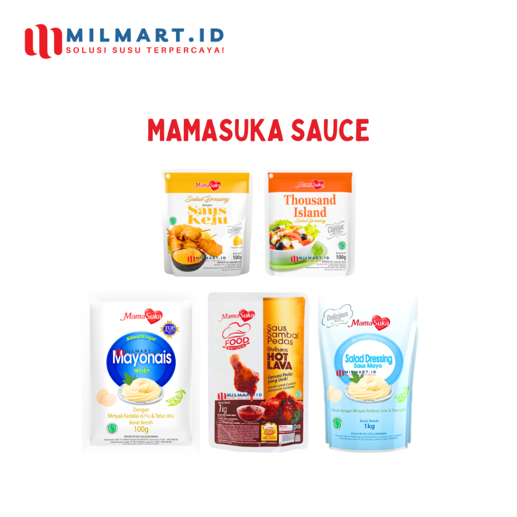 

MAMASUKA SAUCE MAYONAISE/CHEESE KEJU/THOUSAND ISLAND SALAD DRESSING