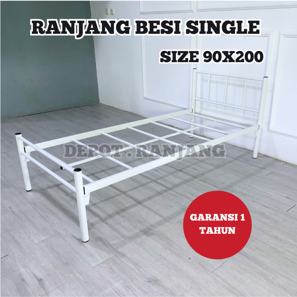 Dipan Besi Single Ranjang Single Besi Minimalis