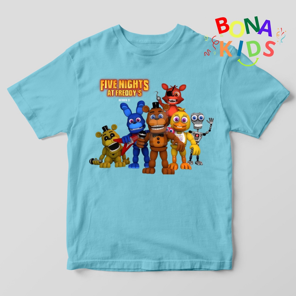 Terbaru Kaos Anak Game FNAF Baju Anak Five Night At Freddy's Laki Laki Perempuan Usia 1-10 Tahun